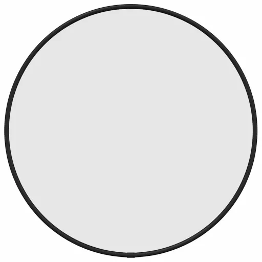 Fekete falitükör Ø 40 cm Kerek