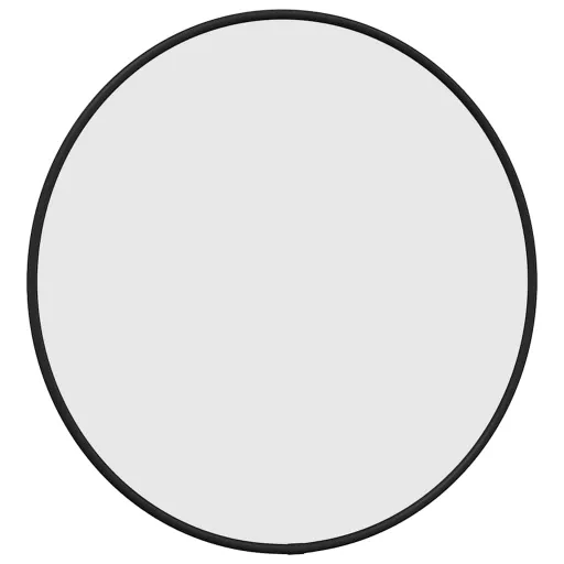 Fekete falitükör Ø 40 cm Kerek