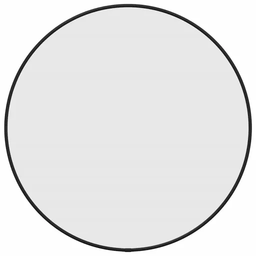 Fekete falitükör Ø 50 cm Kerek
