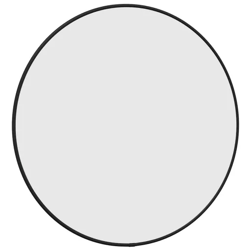 Fekete falitükör Ø 50 cm Kerek