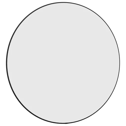 Fekete falitükör Ø 60 cm Kerek