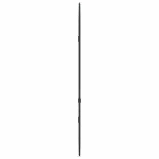 Fekete ovális falitükör 60x25 cm