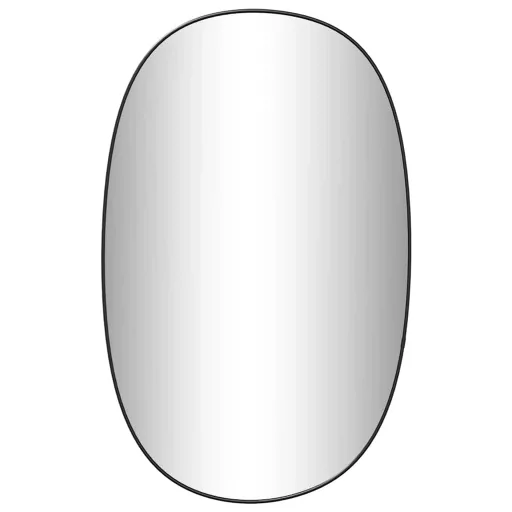 Fekete falitükör 70x45 cm