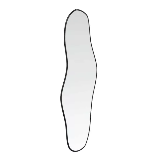 Fekete falitükör 100x45 cm