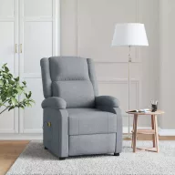 Világosszürke szövet masszázsfotel