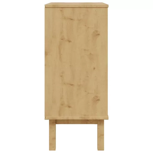 OTTA barna-szürke tömör fenyőfa éjjeliszekrény 76,5x39,5x90 cm