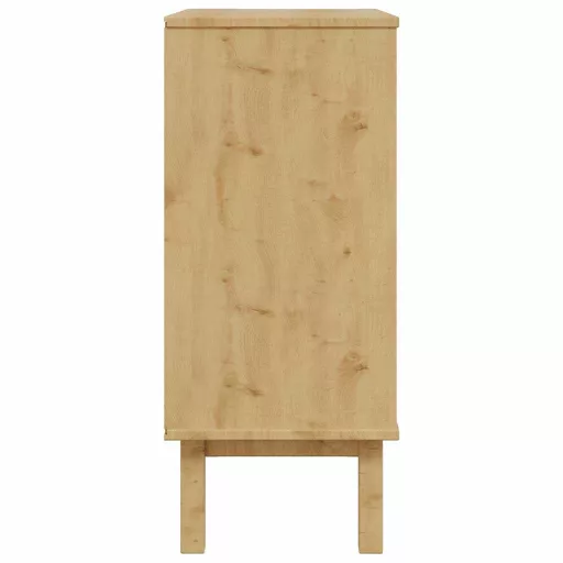 OTTA barna-fehér tömör fenyőfa fiókos szekrény 76,5x39,5x90 cm