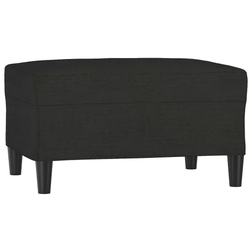 Fekete szövet lábzsámoly 70x55x41 cm
