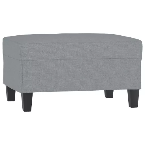 Világosszürke szövet lábzsámoly 70x55x41 cm