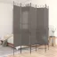 5 paneles antracitszürke szövet térelválasztó 200x200 cm
