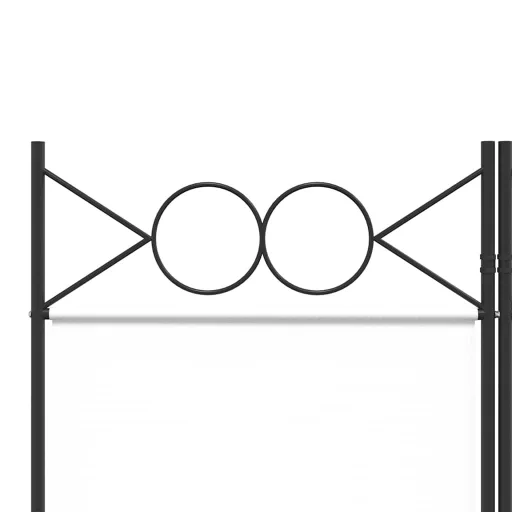 Fehér 5 paneles paraván 200x220 cm szövet