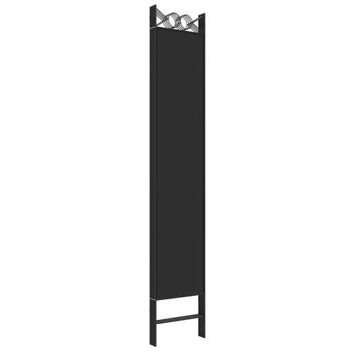 5 paneles fekete szövet térelválasztó 200x220 cm