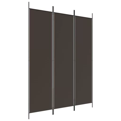 3 paneles barna szövet paraván 150 x 200 cm