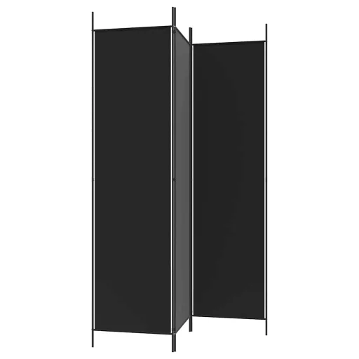 3 paneles fekete szövet térelválasztó 150 x 200 cm