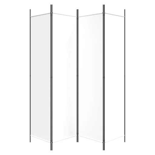 4 paneles fehér szövet térelválasztó 200 x 200 cm