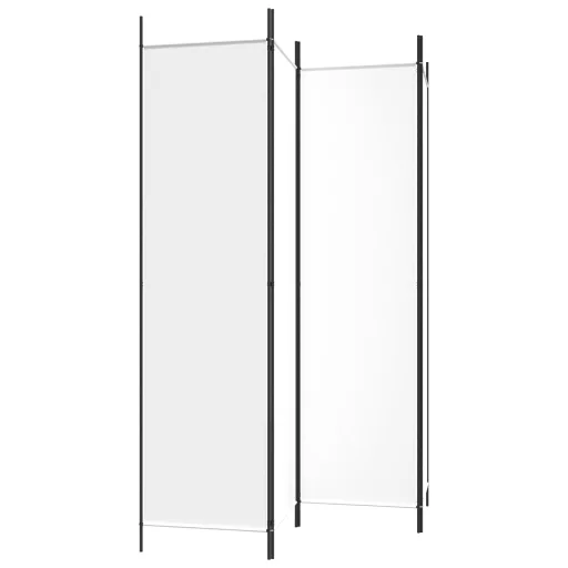 4 paneles fehér szövet térelválasztó 200 x 200 cm