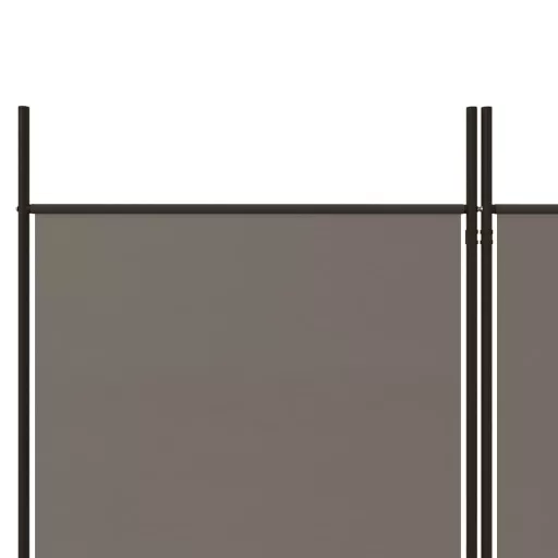 4 paneles antracitszürke szövet térelválasztó 200x200 cm