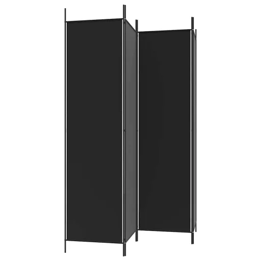 4 paneles fekete szövet térelválasztó 200 x 200 cm