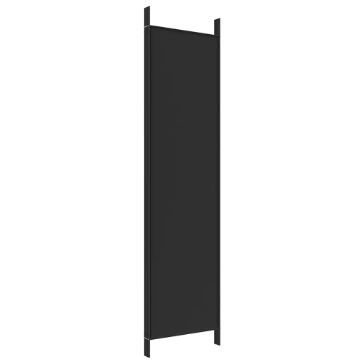 4 paneles fekete szövet térelválasztó 200 x 200 cm