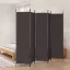 5 paneles barna szövet paraván 250x200 cm