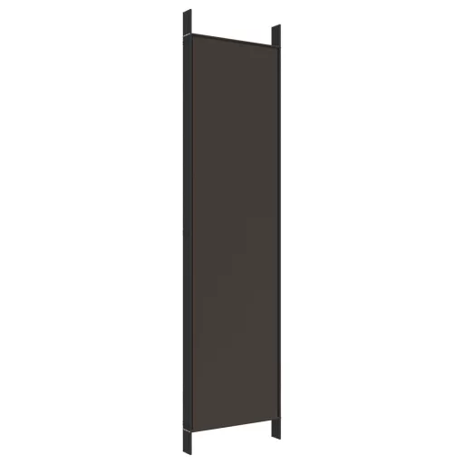 5 paneles barna szövet paraván 250x200 cm