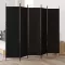 5 paneles fekete szövet térelválasztó 250x200 cm