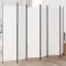 6 paneles fehér szövet térelválasztó 300x200 cm