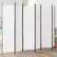 6 paneles fehér szövet térelválasztó 300x200 cm