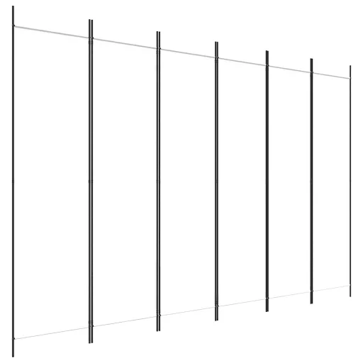 6 paneles fehér szövet térelválasztó 300x200 cm