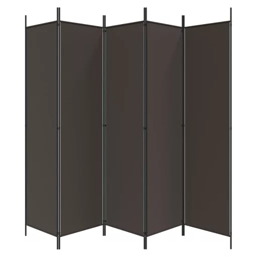 6 paneles barna szövet paraván 300x200 cm