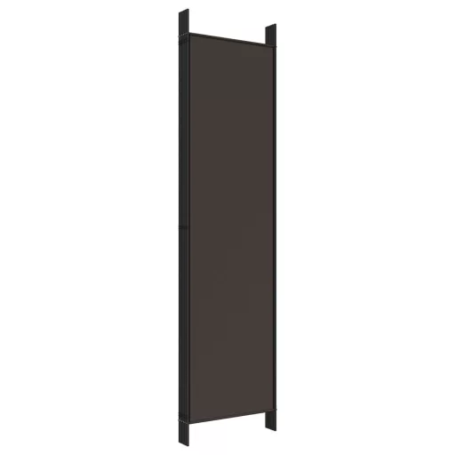 6 paneles barna szövet paraván 300x200 cm