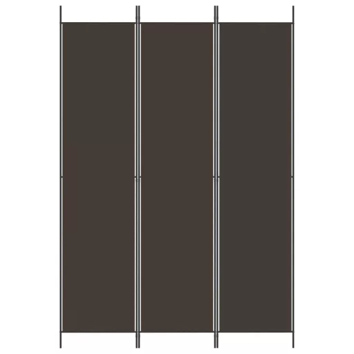 3 paneles barna szövet paraván 150x220 cm