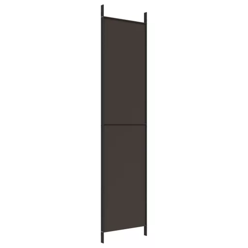 3 paneles barna szövet paraván 150x220 cm