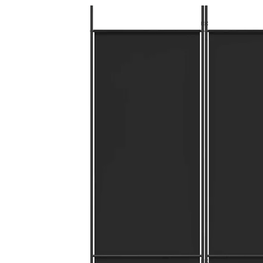 3 paneles fekete szövet térelválasztó 150x220 cm
