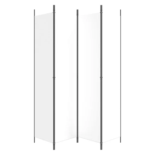 4 paneles fehér szövet térelválasztó 200x220 cm