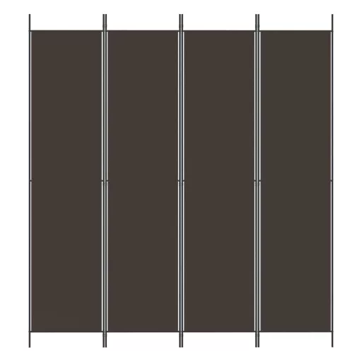 4 paneles barna szövet paraván 200x220 cm