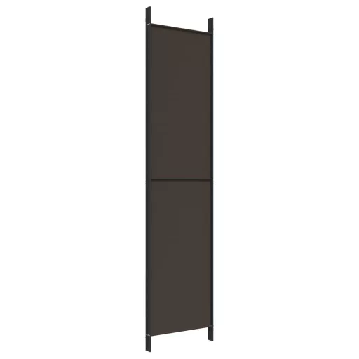 4 paneles barna szövet paraván 200x220 cm