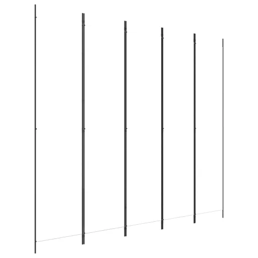 Fehér 5 paneles paraván 250x220 cm szövet