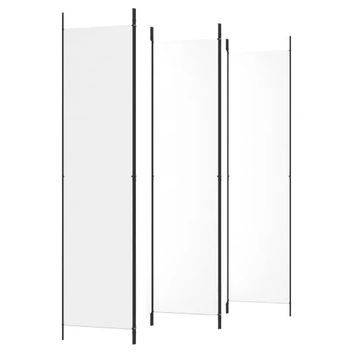 Fehér 5 paneles paraván 250x220 cm szövet