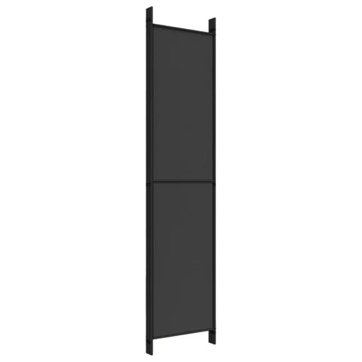 5 paneles fekete szövet térelválasztó 250x220 cm