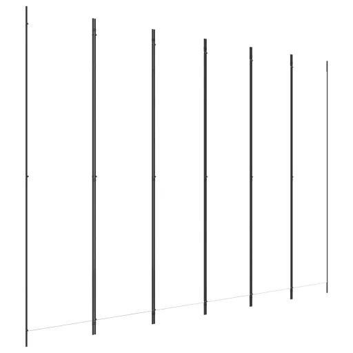 6 paneles fehér szövet térelválasztó 250 x 220 cm