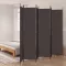 6 paneles barna szövet paraván 300 x 220 cm