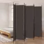 6 paneles barna szövet paraván 300 x 220 cm