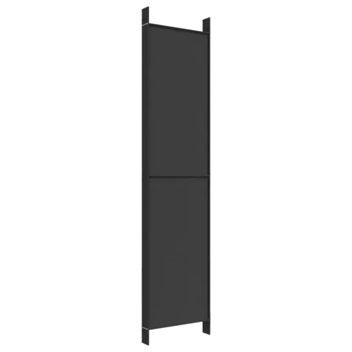 6 paneles fekete szövet térelválasztó 300x220 cm
