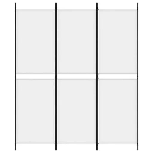 Fehér 3 paneles szövetparaván 150x180 cm