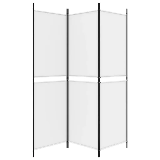Fehér 3 paneles szövetparaván 150x180 cm