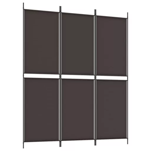 3 paneles barna szövet paraván 150 x 180 cm