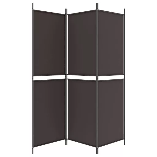 3 paneles barna szövet paraván 150 x 180 cm
