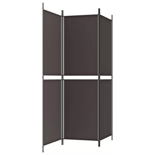 3 paneles barna szövet paraván 150 x 180 cm