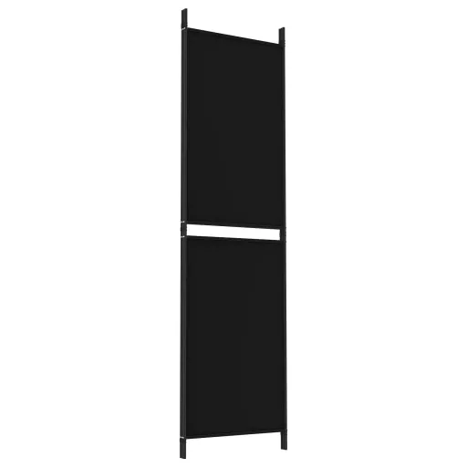 3 paneles fekete szövet térelválasztó 150x180 cm